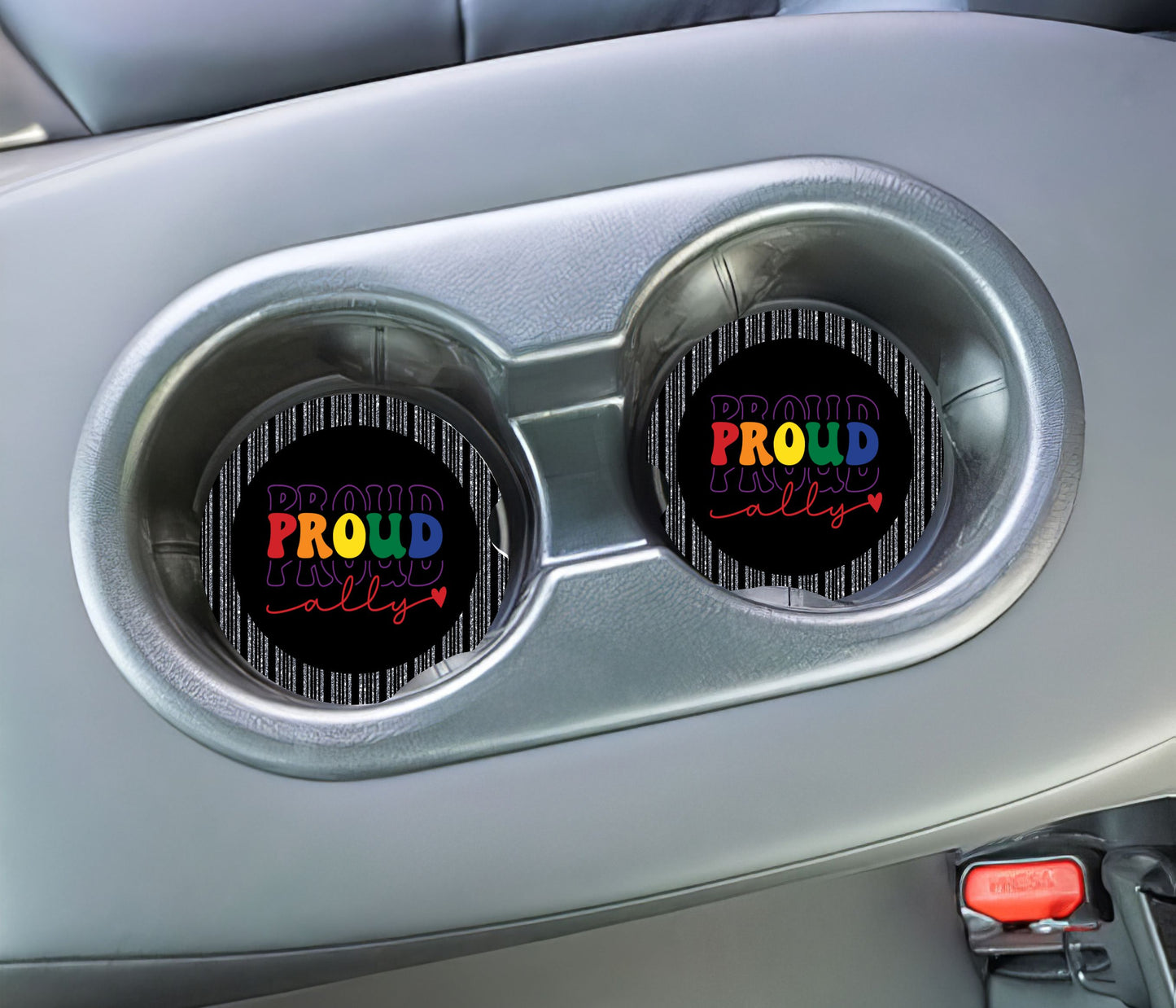 Proud Ally Car Coasters