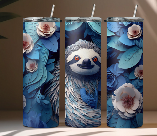 Blue Sloth Tumbler
