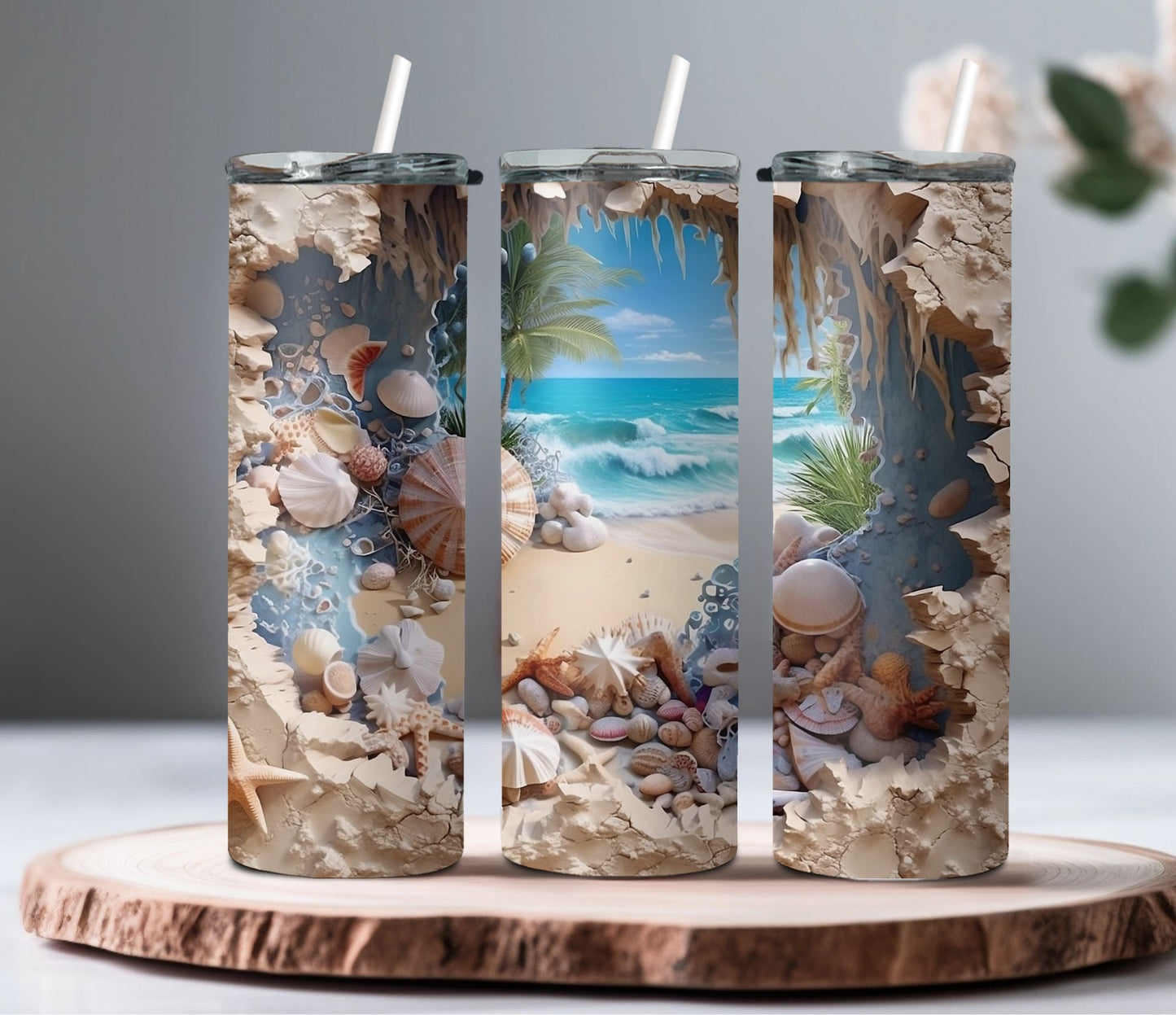 Beach Scene Tumbler