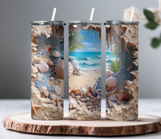 Beach Scene Tumbler