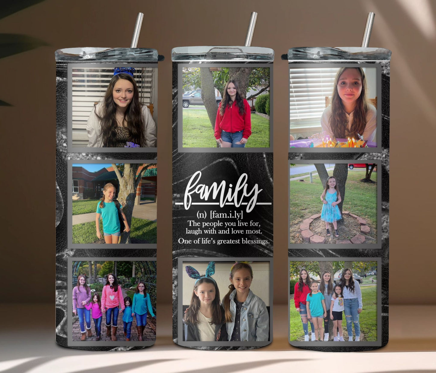 Personalized Family Tumbler with Pictures