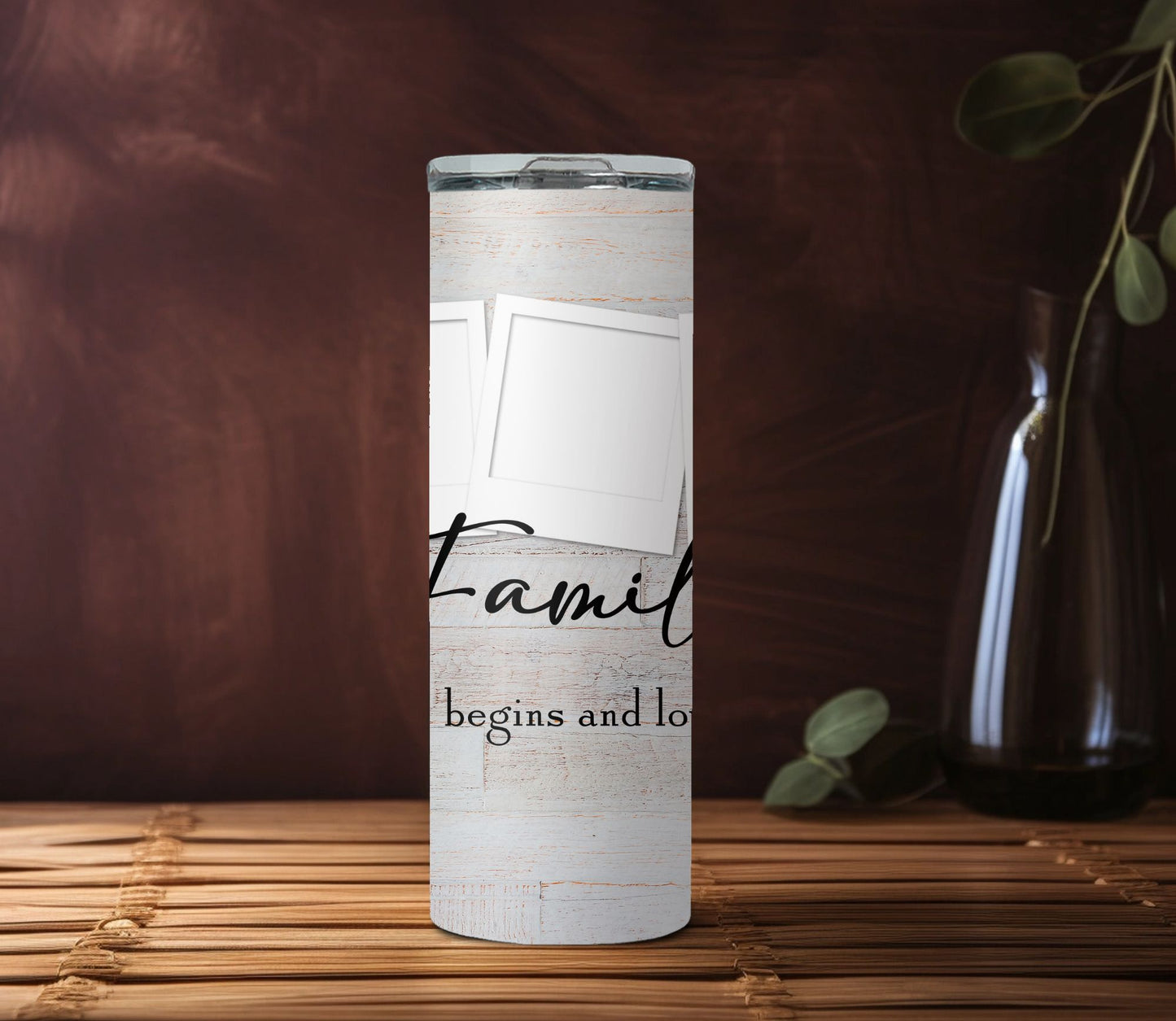 Family Quote Photo Frame Tumbler