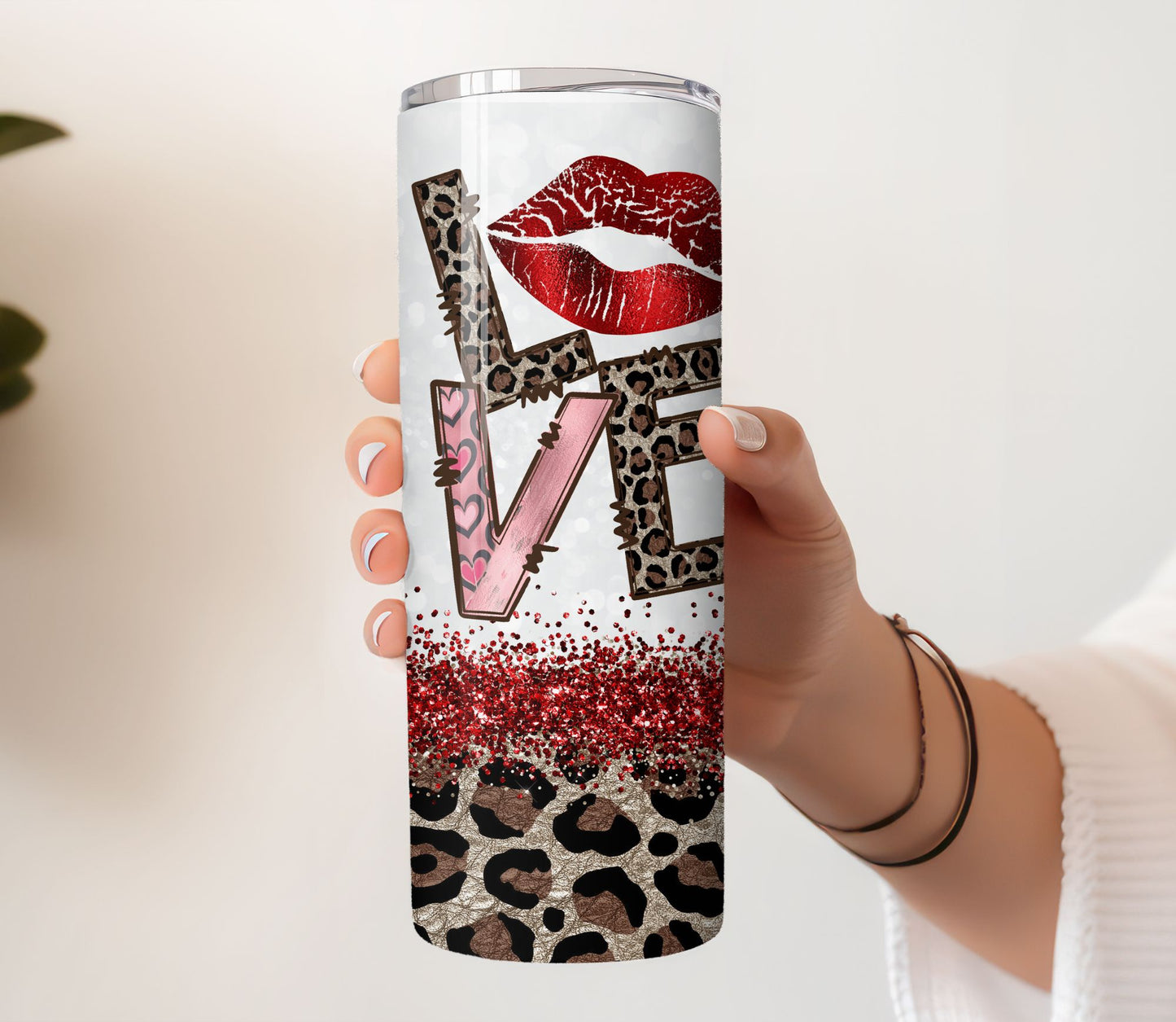 Leopard Print Valentine Tumbler