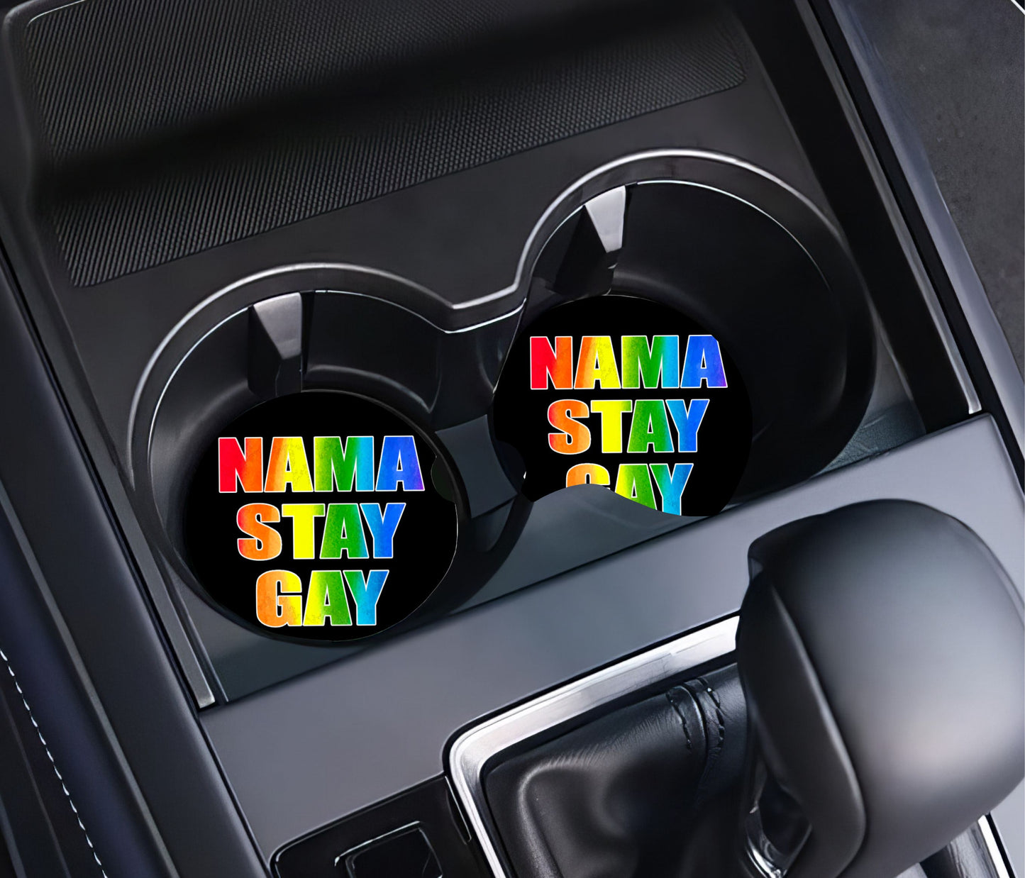 Nama Stay Gay Ceramic Car Coasters