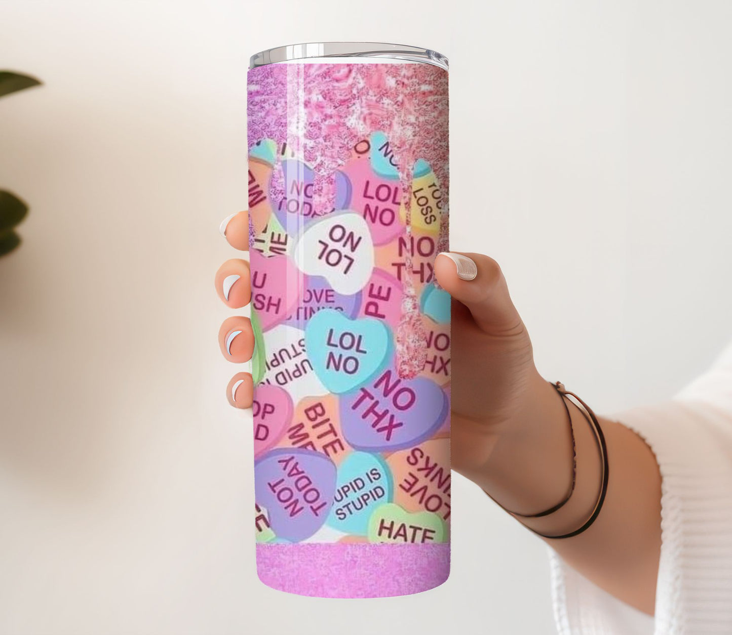 Candy Heart Anti-Valentine Tumbler