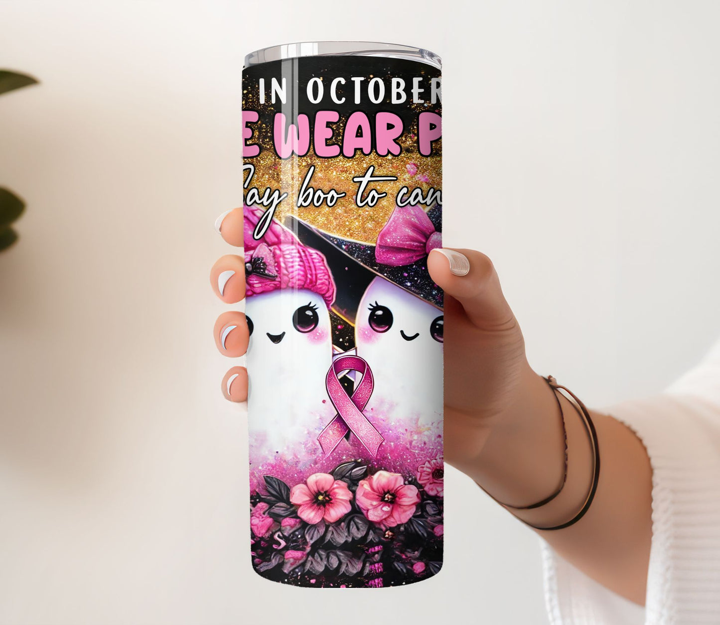 October We Wear Pink Tumbler