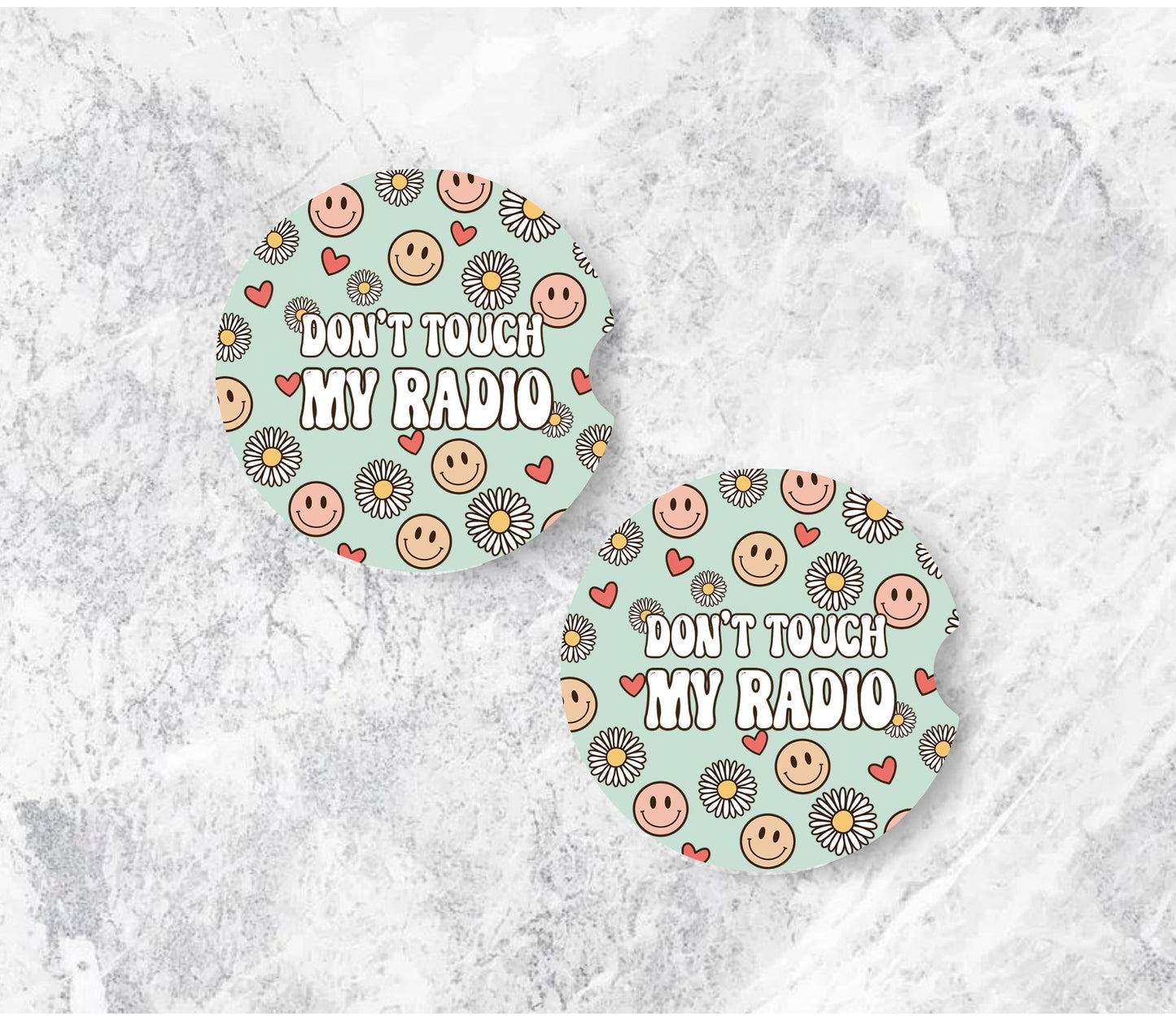 Don't Touch My Radio Ceramic Car Coaster