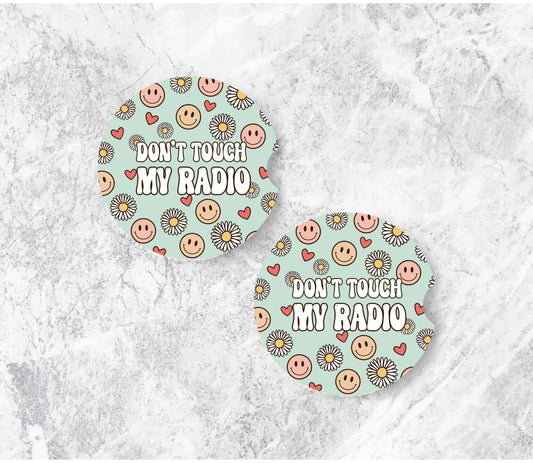 Don't Touch My Radio Ceramic Car Coaster