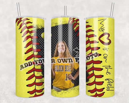 Softball Photo Tumbler
