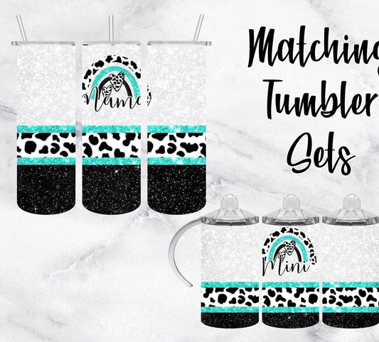 Teal Mama Mini Matching Tumbler/Sippy set