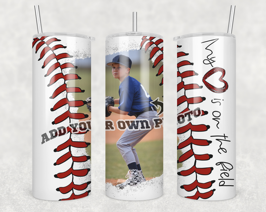 Personalized Baseball Photo Tumbler