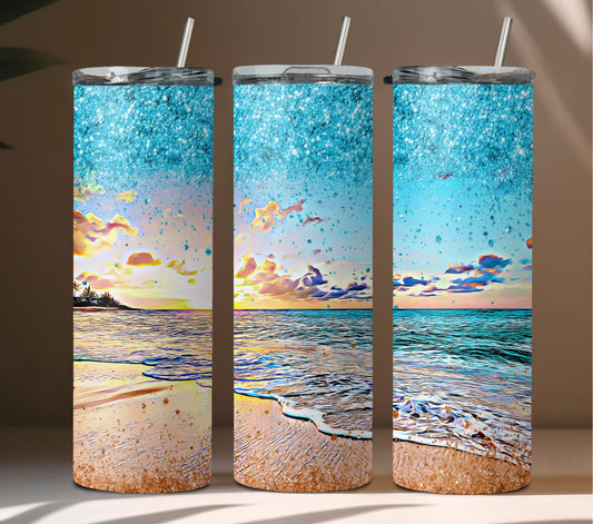 Beach Scene Tumbler