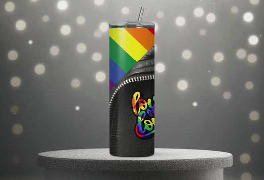 Love is Love Leather Jacket Tumbler