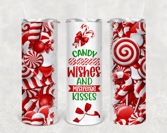 Candy Cane Wishes Tumbler