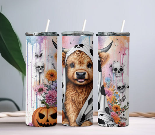 Halloween Highland Cow Tumbler