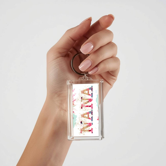 Nana Rectangle Two-Sided Key chain