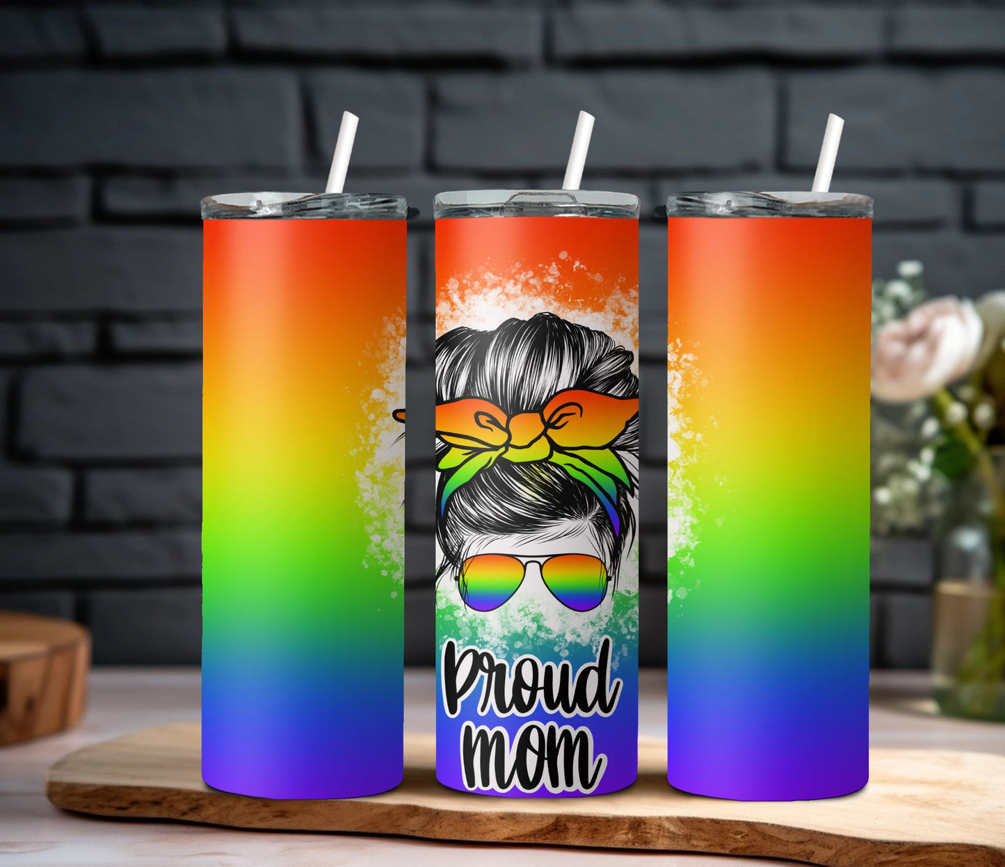 Proud Mom Bun LGBT Tumbler