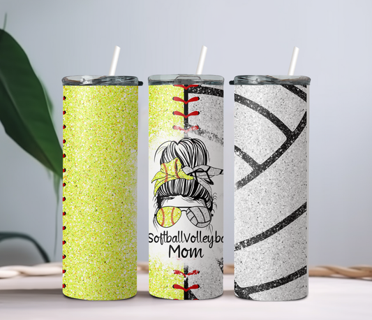 Softball Volleyball Mom Tumber