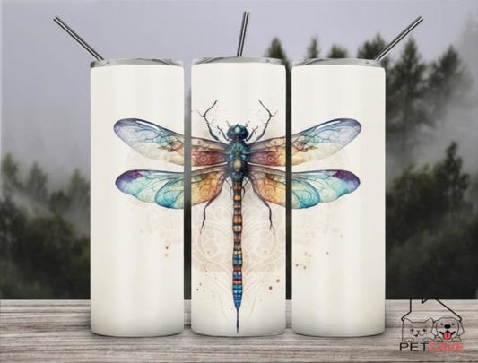 Dragonfly Watercolor Tumbler